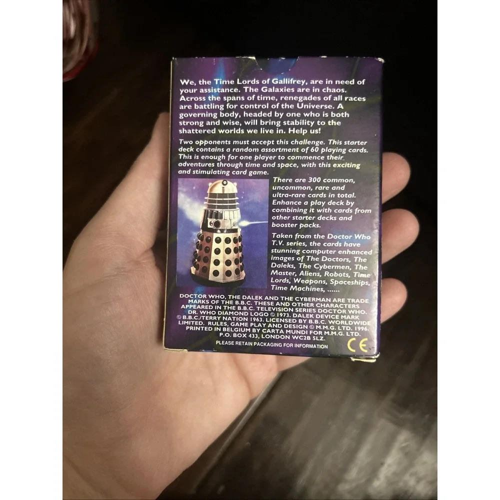 Doctor Who CCG Collectable Trading Card Game 60 Card Starter Deck (1996 MMG) - Picture 3 of 4